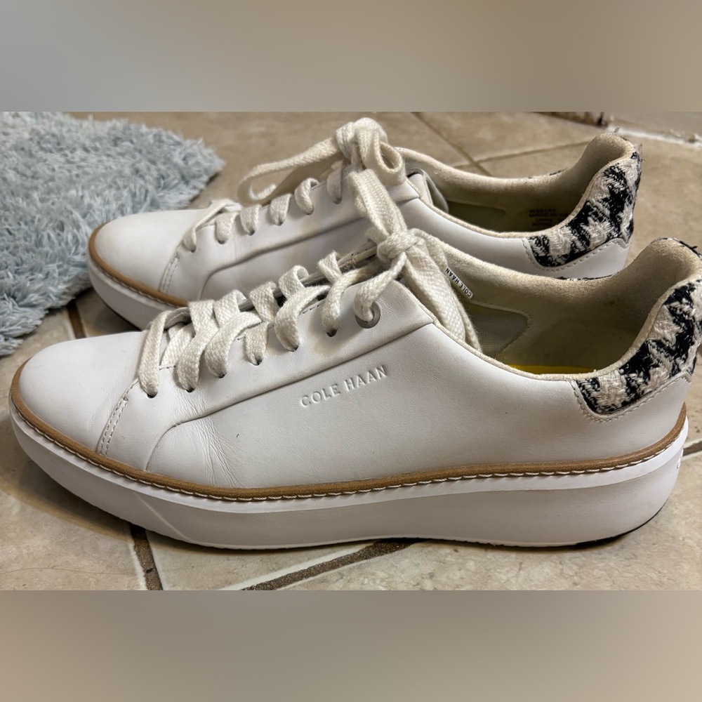 Cole Haan Womens Grandpro Topspin Court Trainers White Size 8